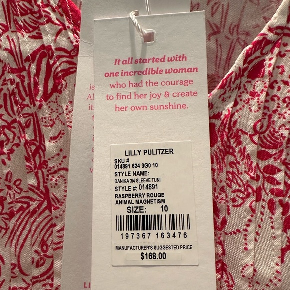 Lilly Pulitzer Raspberry Rouge Tunic - Picture 3 of 4